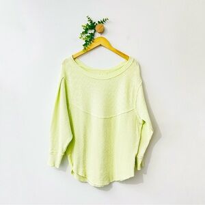 We The Free OG Long Sleeve Pullover Long Sleeve Yellow Glow Party Top